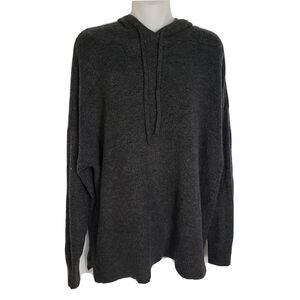 Victoria's Secret Womens Sweater Size Small Pullover Drawstring Hoodie Charcoal